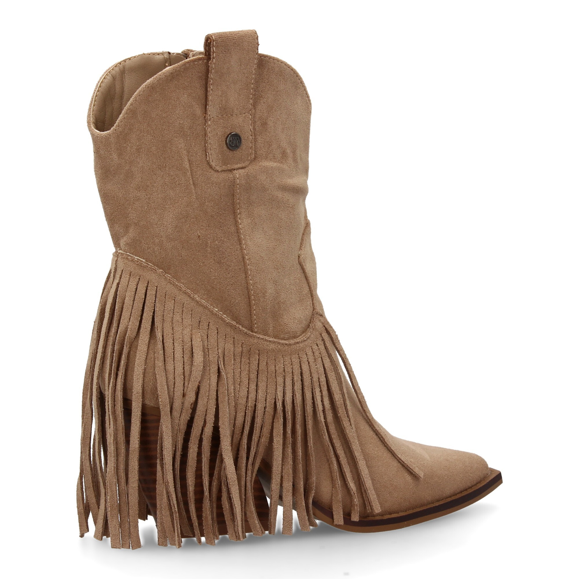 Botin mujer con flecos estilo cowboy