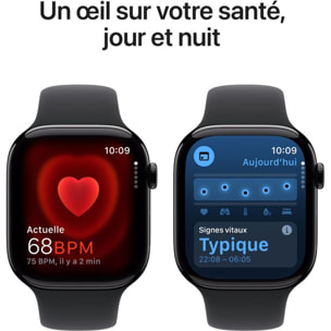 Montre connectée APPLE WATCH Serie 10 46mm Alu/Noir M/L