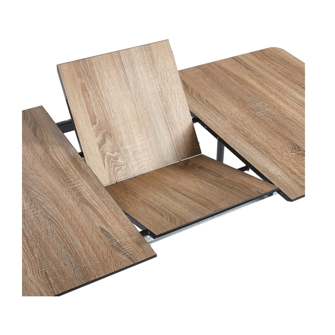 Table repas extensible "Ebele" - 120/160 x 80 x 76 cm - Chêne