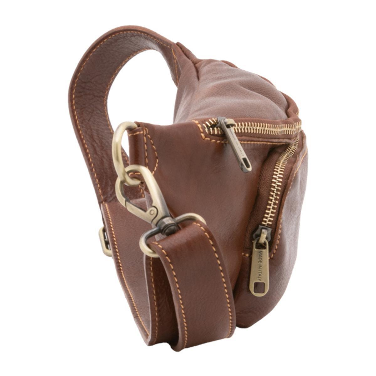 Marsupio  da uomo In Vera pelle Made in Italy 30x15x8,5 cm