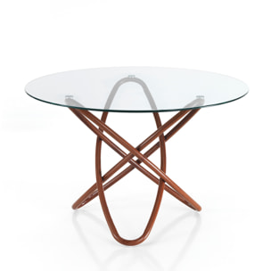 Tomasucci Table en bois de hula hoop Transparent.