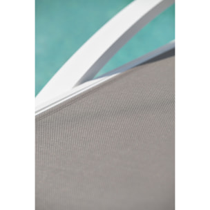 BARCELONA - Lot de 2 bains de soleil en toile plastifiée et aluminium