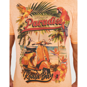 Camiseta Manga Corta Naranja - Vespa