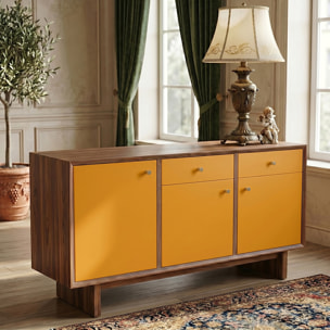 Rouleau adhésif décoratif Vinyle au Mètre - Jaune moutarde - Sticker Lavable Imperméable Mur Cuisine Meubles