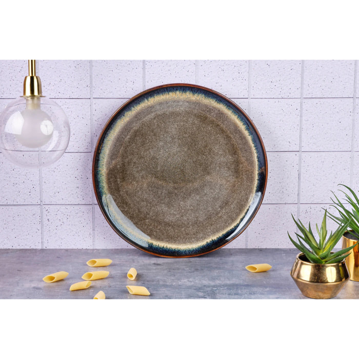 Plateau de service GENESIS Ø33cm - Basalte