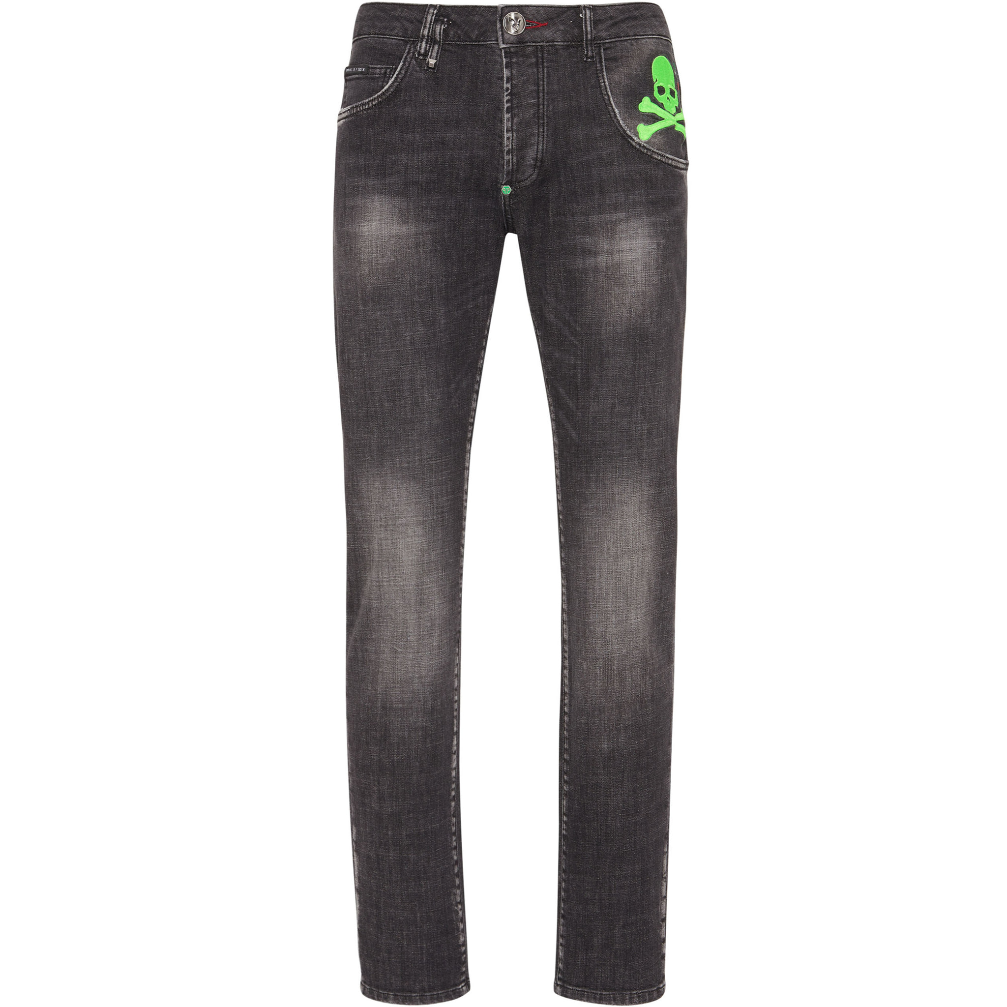 PHILIPP PLEIN Vaqueros de corte recto SKULL&BONES