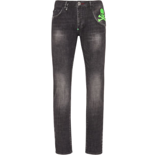 PHILIPP PLEIN Vaqueros de corte recto SKULL&BONES