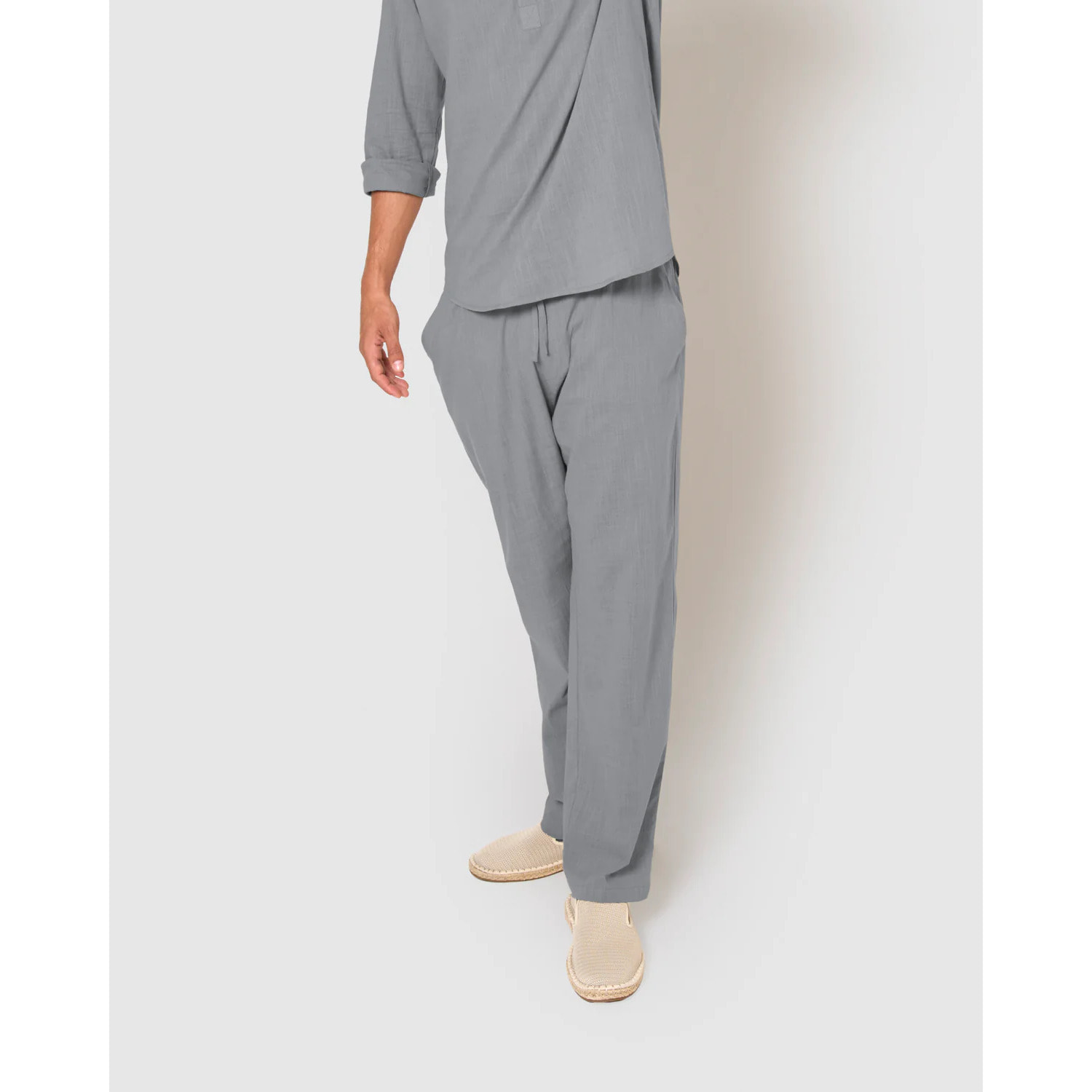 Pantalón largo algodón azul