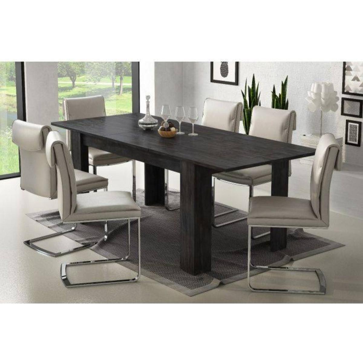 Tavolo per sala da pranzo estensibile, Consolle allungabile, Tavolo moderno con allunghe, cm 140/200x88h75, colore Grigio Cenere