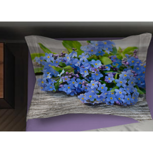 Copripiumino Stampa Digitale Disegno Nontiscordardime Misura Letto Matrimoniale