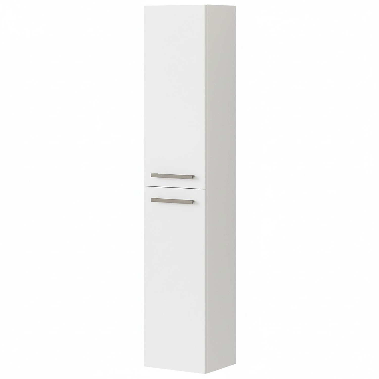 Mobile Bagno Sospeso Armadietto A Colonna Armadio Pensile Sospesa 2 Ante 4 Ripiani Elegante Minimal 30 x 25.5 x 150 cm Bianco Lucido Laccato