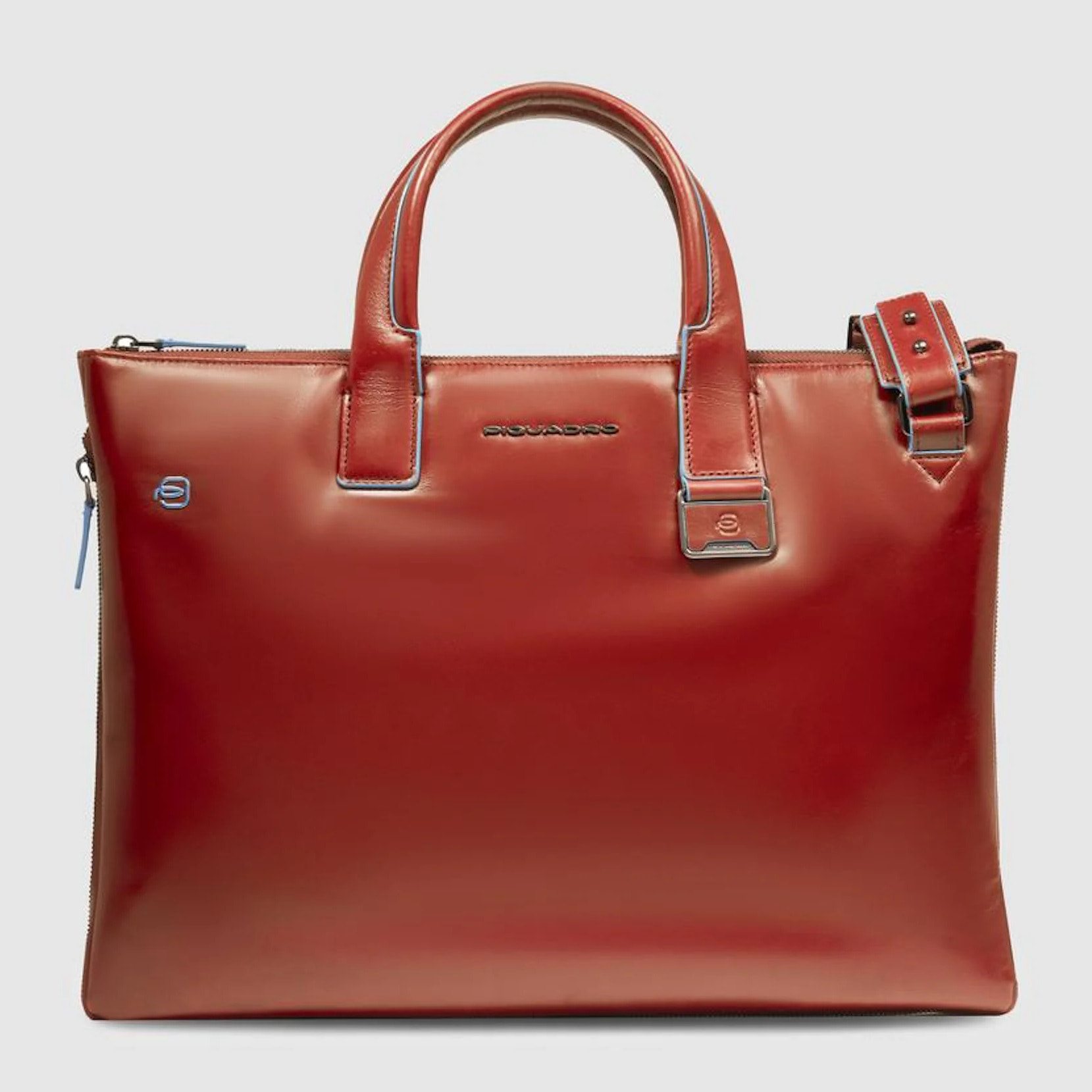 Piquadro Borsa sottile porta pc e porta iPad® in pelle con protezione antiurto, espandibile