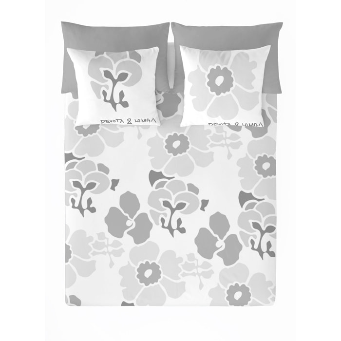 Devota & Lomba - Funda Nórdica Estampada - Cierre Solapa - 100% Algodón - Incluye 1/2 Fundas de Almohada - Flores