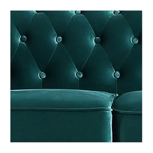 Sofá Chester 3 plazas tejido Velvet verde