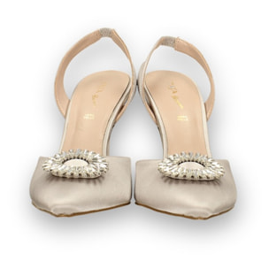 Décolleté sling back Donna Tata Italia Grigio