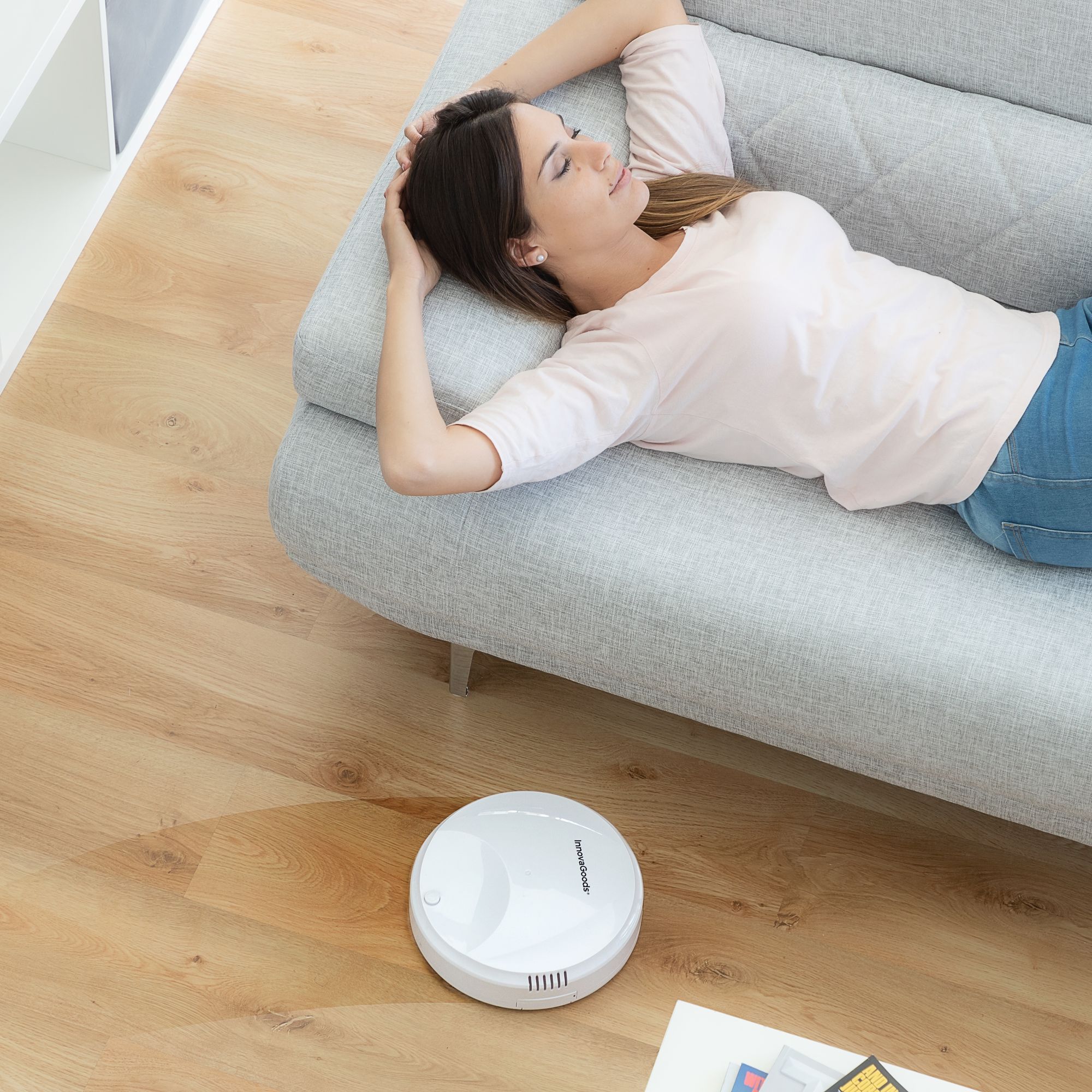 Innovagoods Aspirapolvere robot intelligente - bianco - ø22,5x7 cm