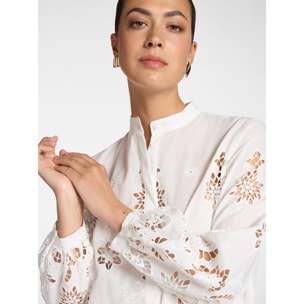 Elena Mirò - Camisa de encaje calado - Blanco
