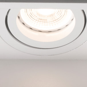 HYDE SQ 2L Empotrable blanco cuadrado orientable