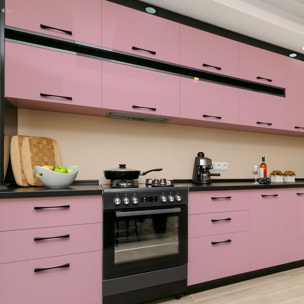 Rouleau adhésif décoratif Vinyle au Mètre - Rose poudre - Sticker Lavable Imperméable Mur Cuisine Meubles