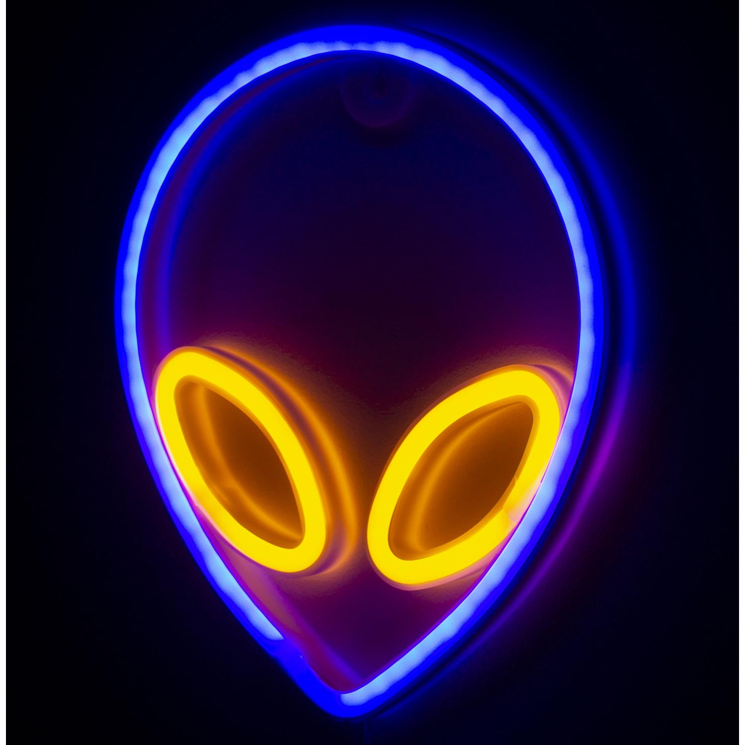 Pendente neon bicolore, design Alien Retro.