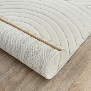 Grand tapis intérieur extérieur en relief ton sur ton FIRU