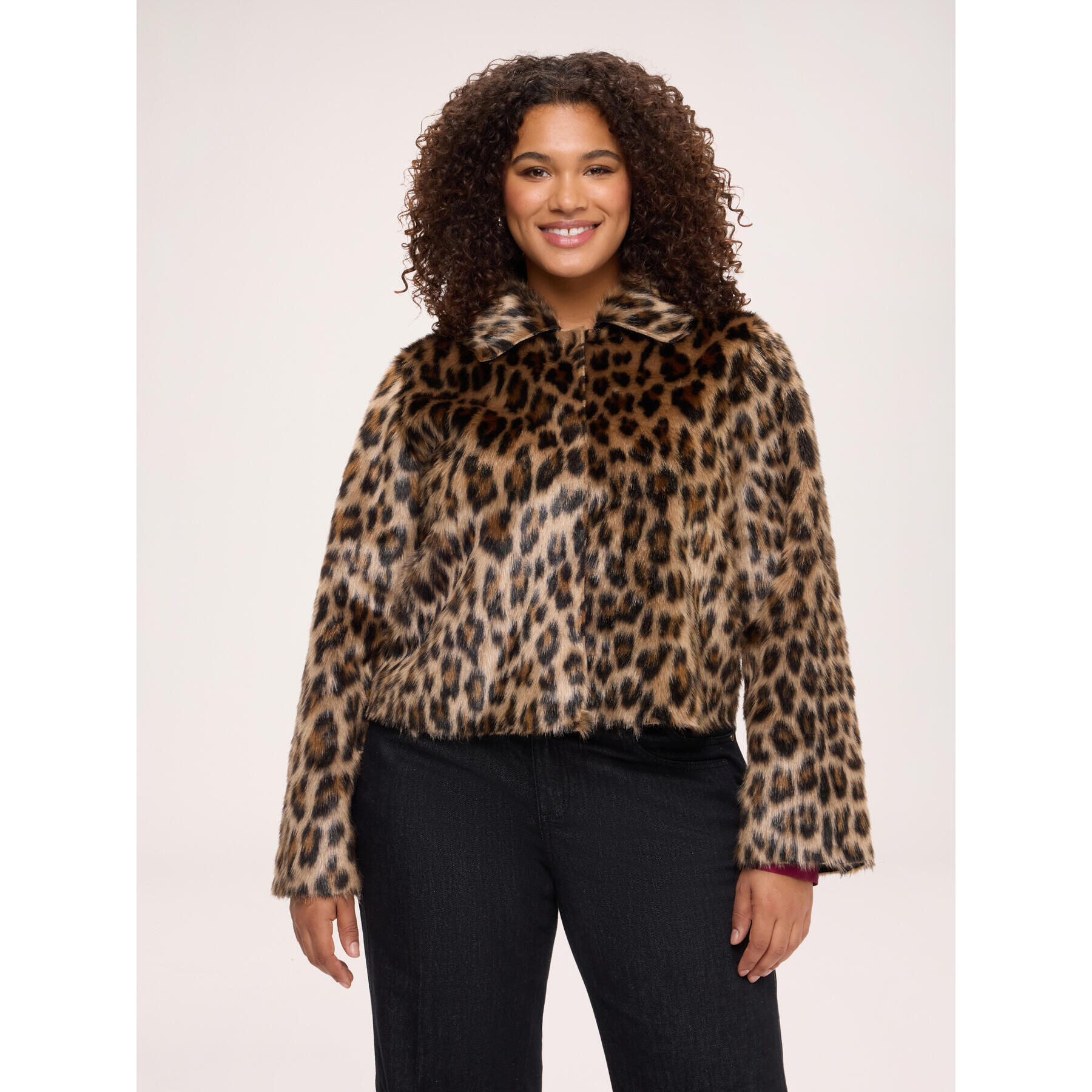 Fiorella Rubino - Giacca corta peluches animalier - Marrone