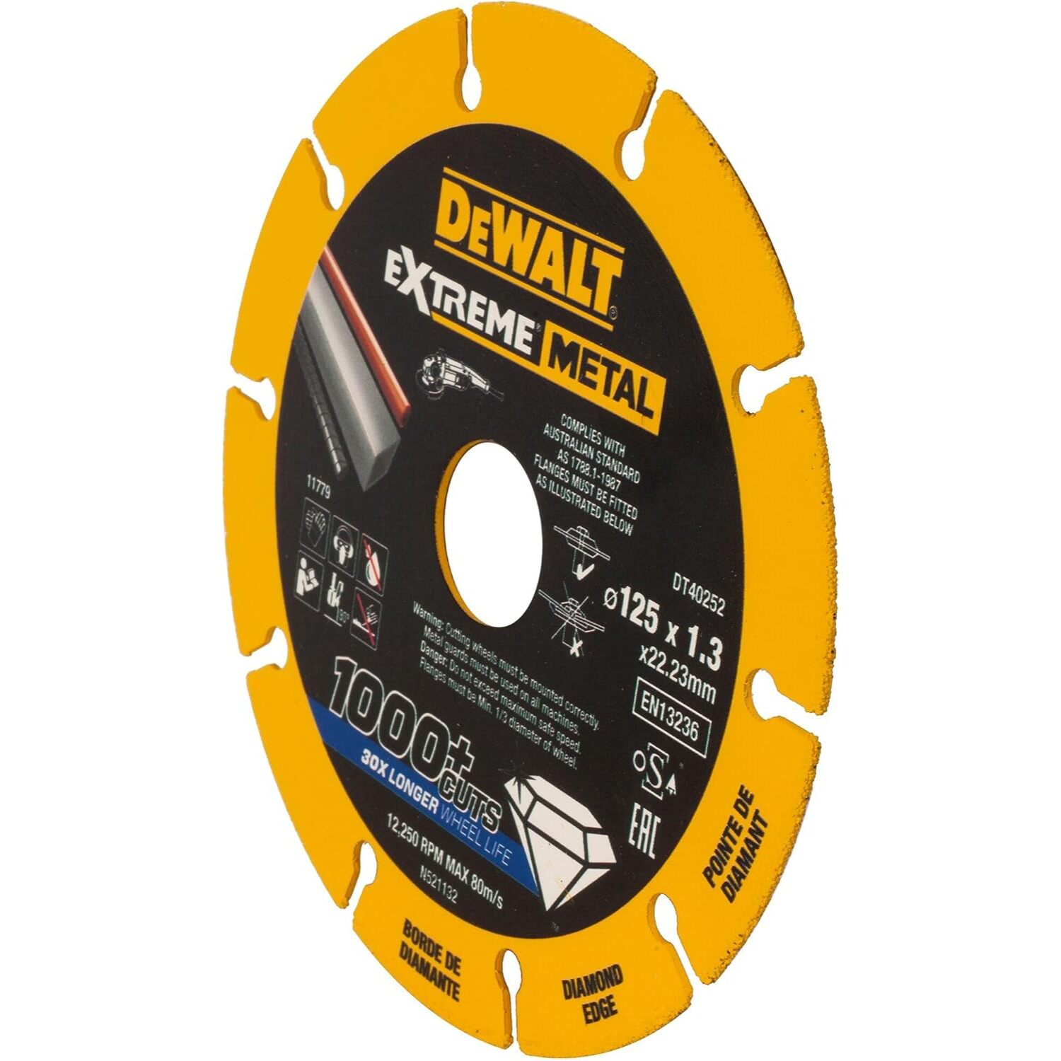 Disque Extreme métal - Ø 125 x 22,23 x 1,3 mm - DEWALT - DT40252-QZ