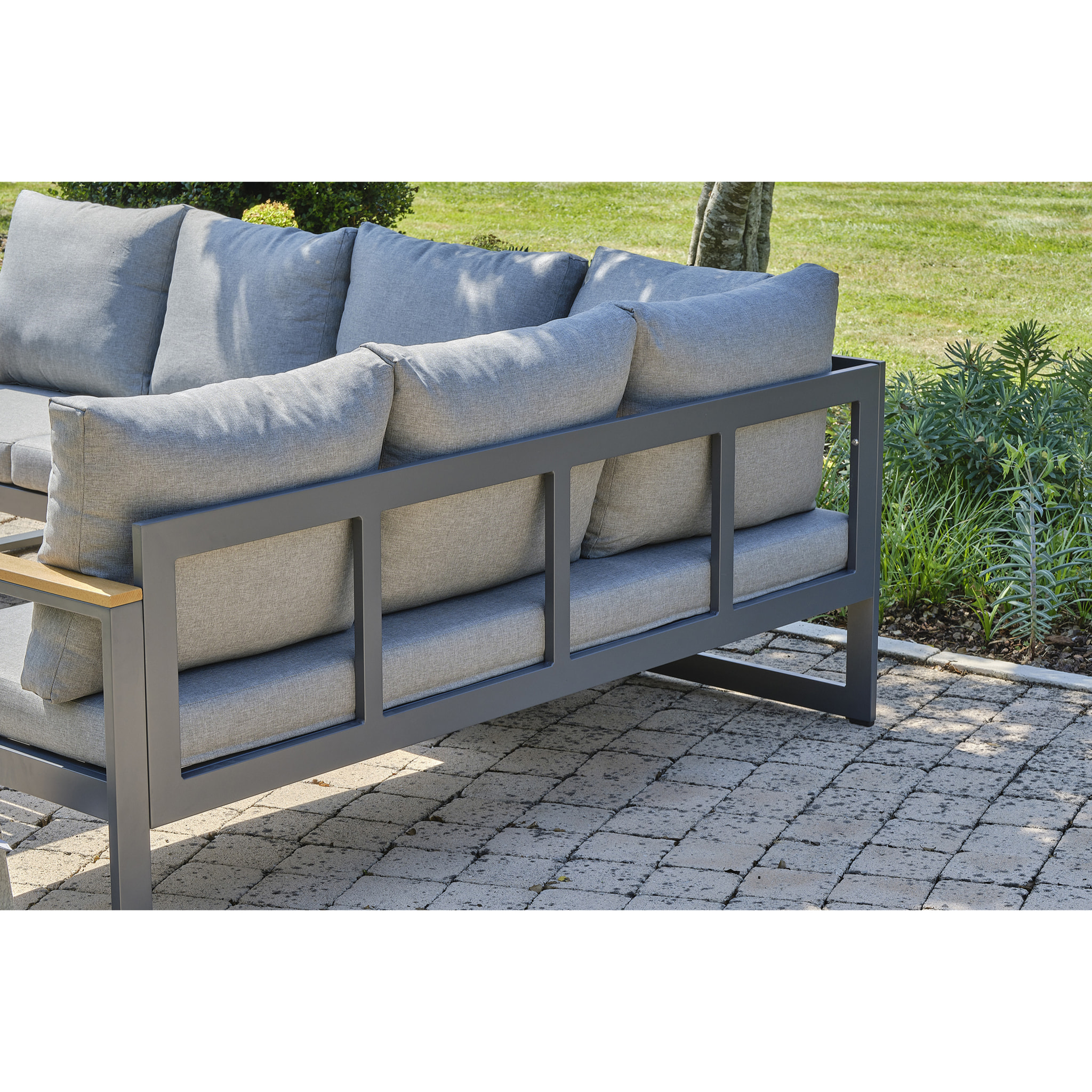YONAHA - Ensemble repas de jardin 7 places en aluminium