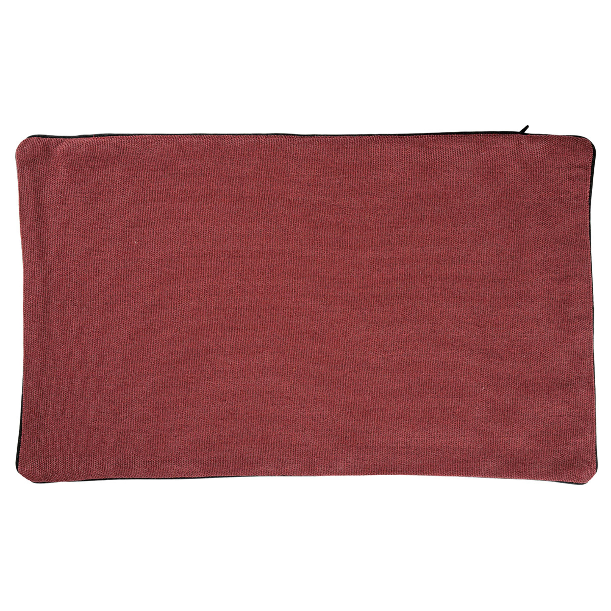 Housse de coussin en coton et chanvre - Rouge