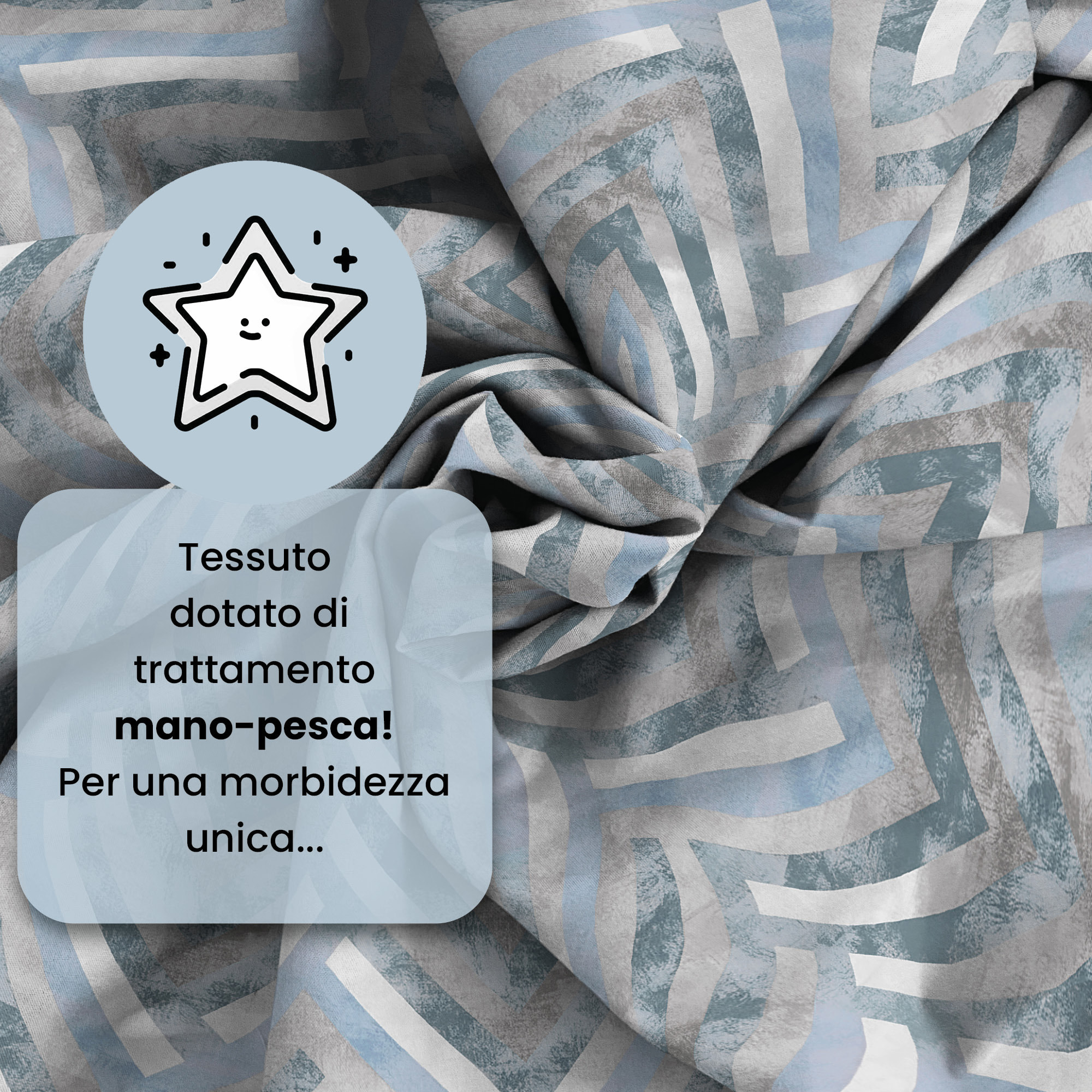COMPLETO LETTO PIAZZA E MEZZA KARMA - 100% Microfibra