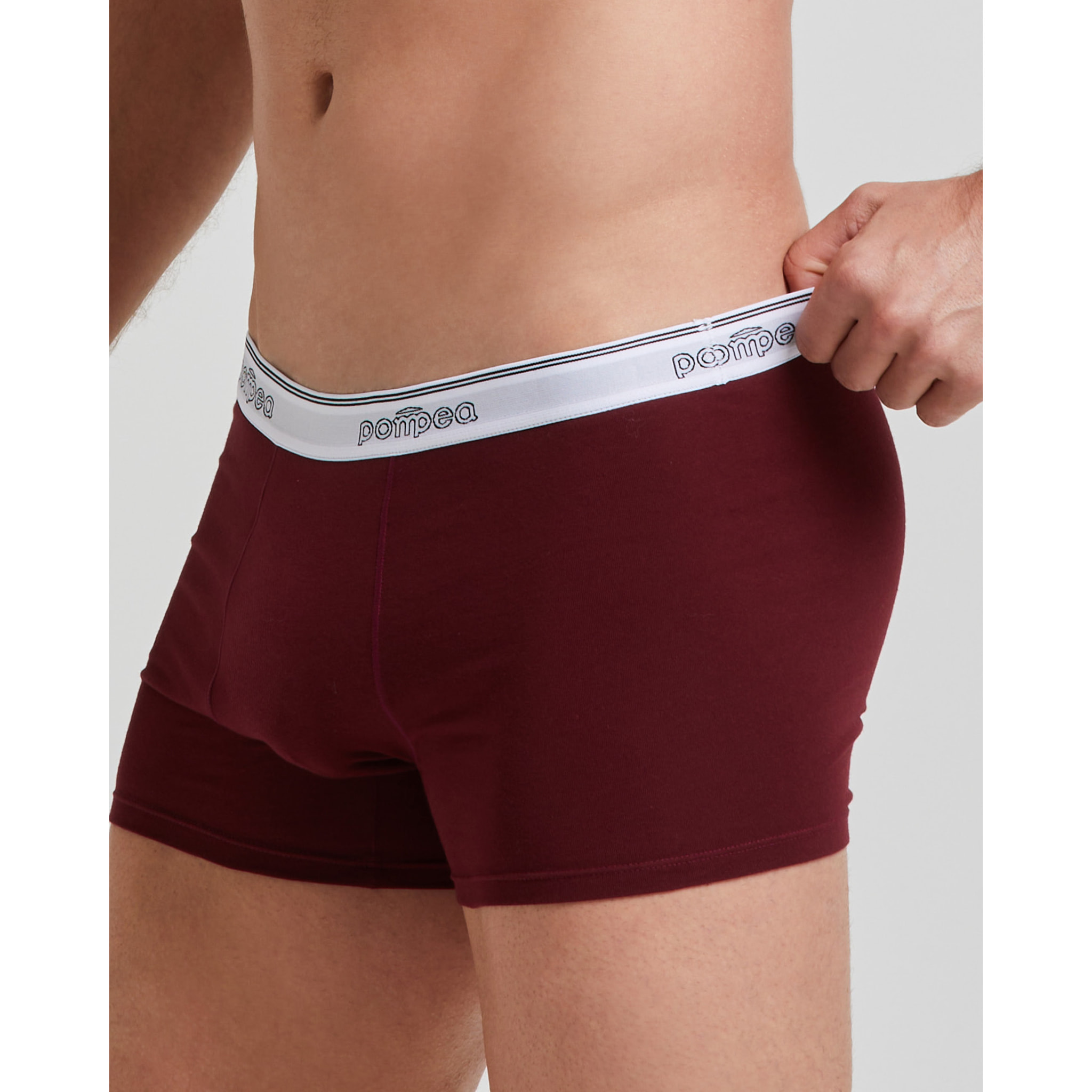 Boxer cotone con elastico a vista logato