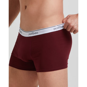 Boxer cotone con elastico a vista logato