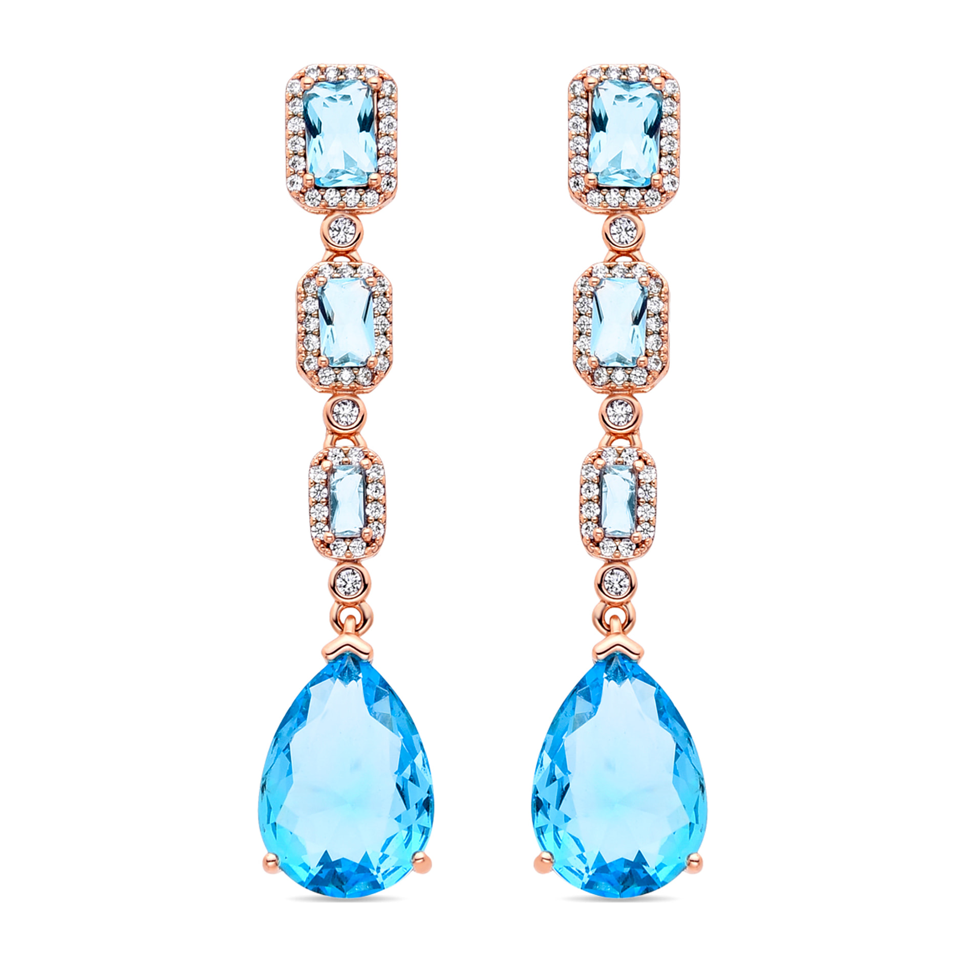 Pendientes Lux by Lux acabadoss en oro amarillo de 18K