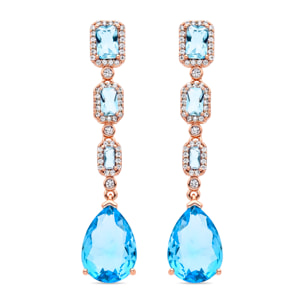 Pendientes Lux by Lux acabadoss en oro amarillo de 18K
