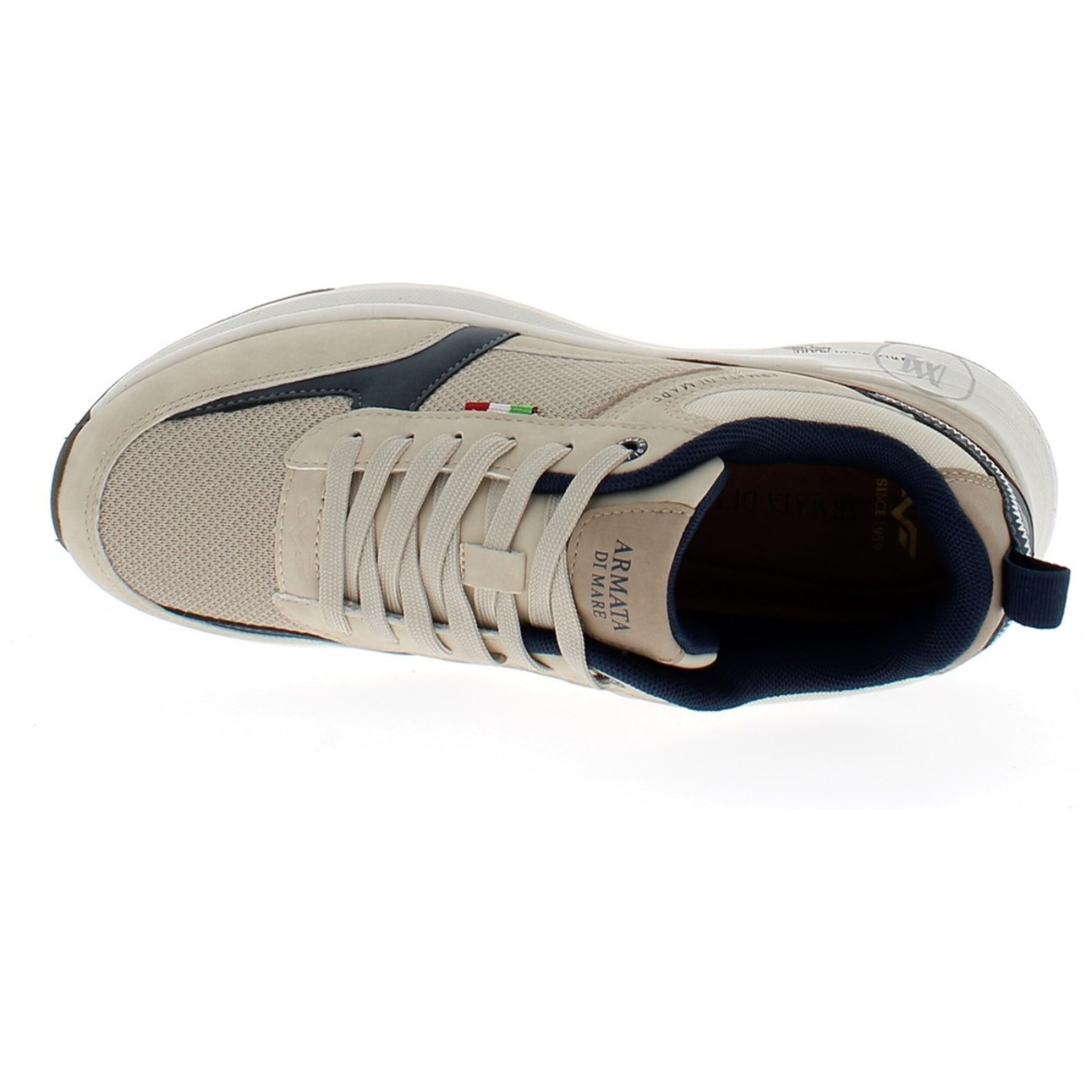 Armata di Mare Scarpe Uomo Sneakers Casual Stringate con Soletta Rimovibile in Memory Foam AMU S25N721 Beige