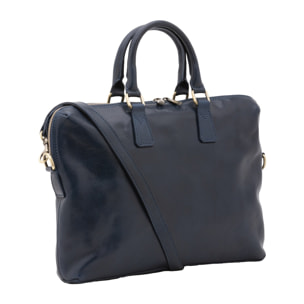 Borsa da lavoro uomo in vera pelle - Modello False - Made in Italy - 37.0 x 27.0 x 6.0 cm