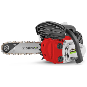 Motosierra de gasolina 25cc 1,4cv espada 10” poda ligera y potente Greencut GS250X-10