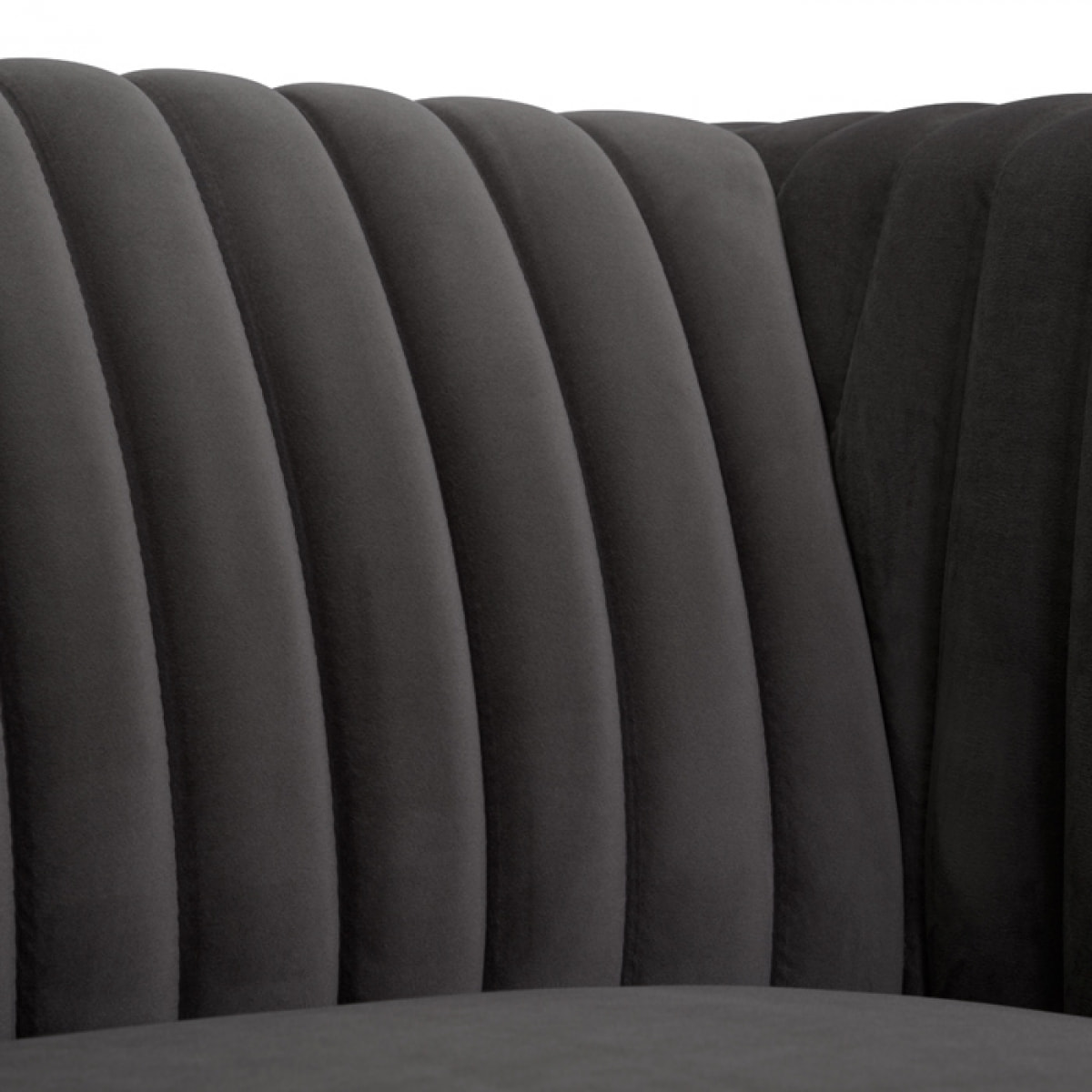 Fauteuil en velours gris - Gatsby