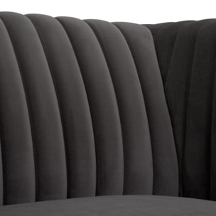 Fauteuil en velours gris - Gatsby