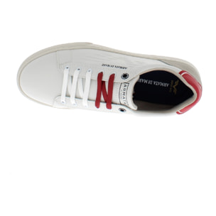 Armata di Mare Scarpe Uomo Court Sneakers Casual con Soletta Rimovibile in Memory Foam AMU S24M532 Off White Red