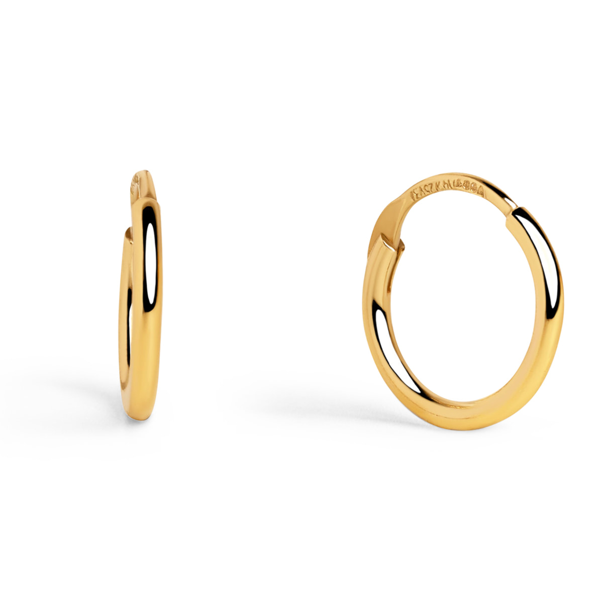 Pendientes Aro Ana XS Plata Baño Oro