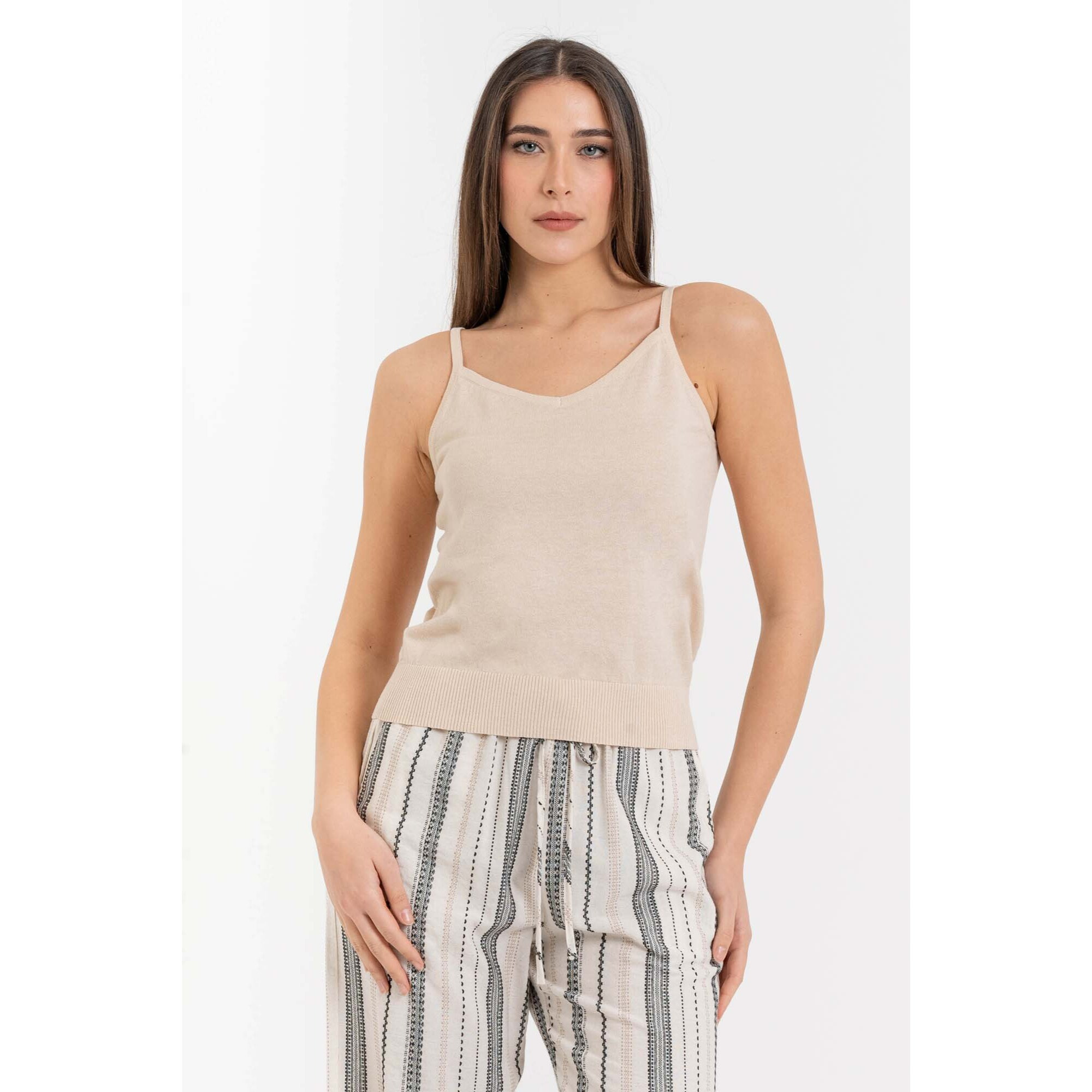 Kocca - Top con bordo a costine Donna