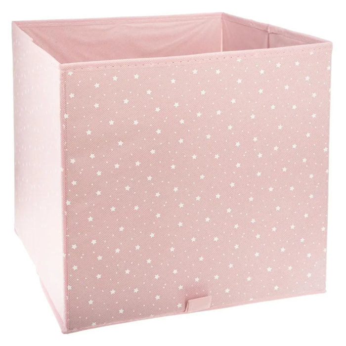 Bac de rangement enfant "Etoile" - rose