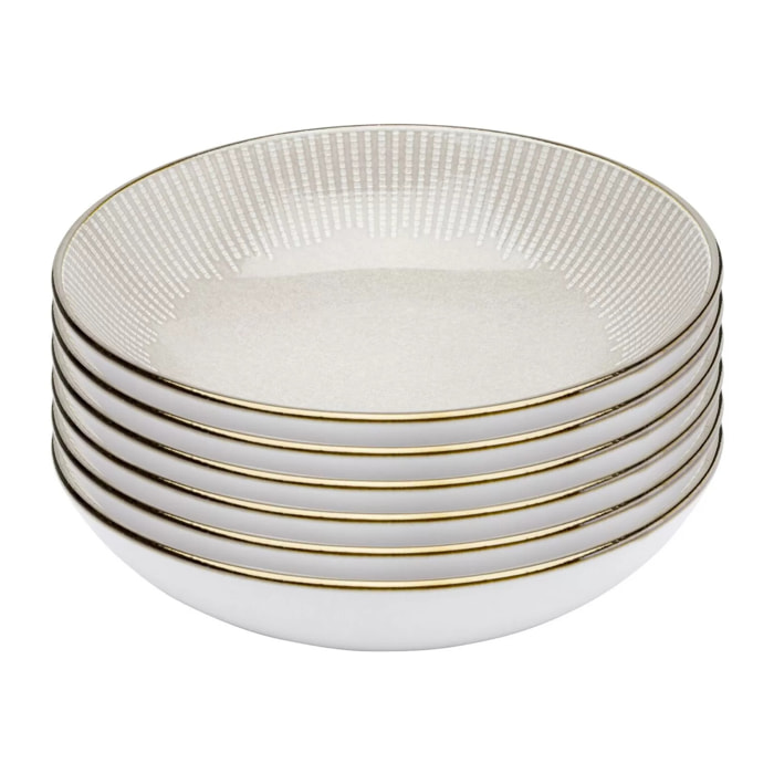 Assiettes creuses Amalia 21cm set de 6 Kare Design