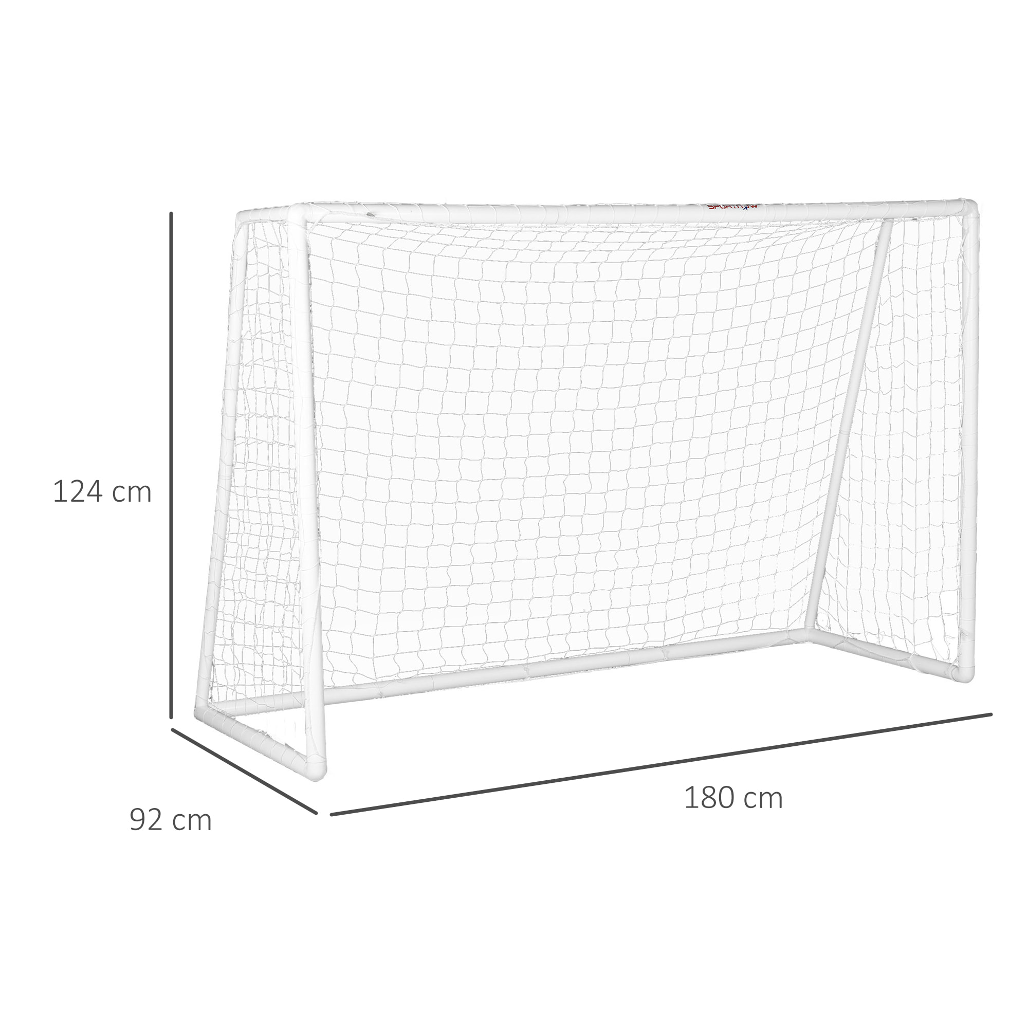 But de football cage de foot but futsal - dim. 2,4L x 0,9l x 1,8H m - PVC blanc