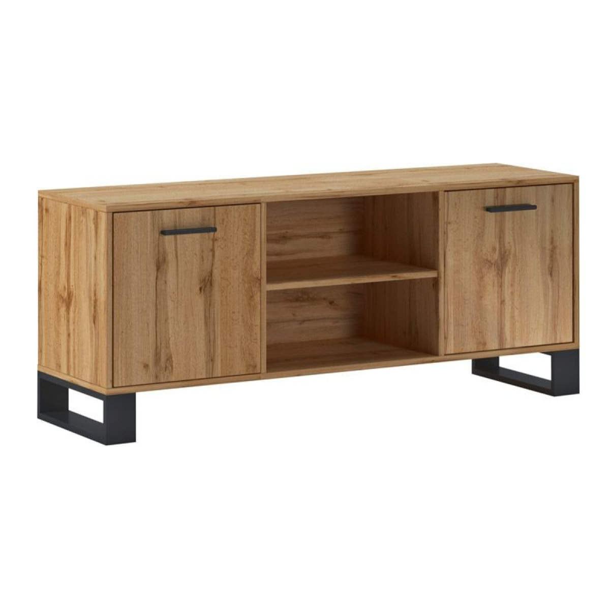 Mueble TV Raw 140 Roble oscuro - Negro