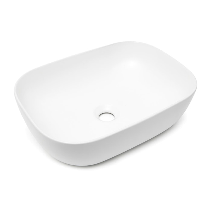 Vasque à poser 45,5 x 32,5 cm - blanc mat - sans trop-plein - SAT Infinitio