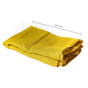 Telo di juta. Lunghezza 5 Mt - Pezzi 1 - 500X100X0,01cm - Colore: Giallo - Bianchi Dino - Decorazioni Varie