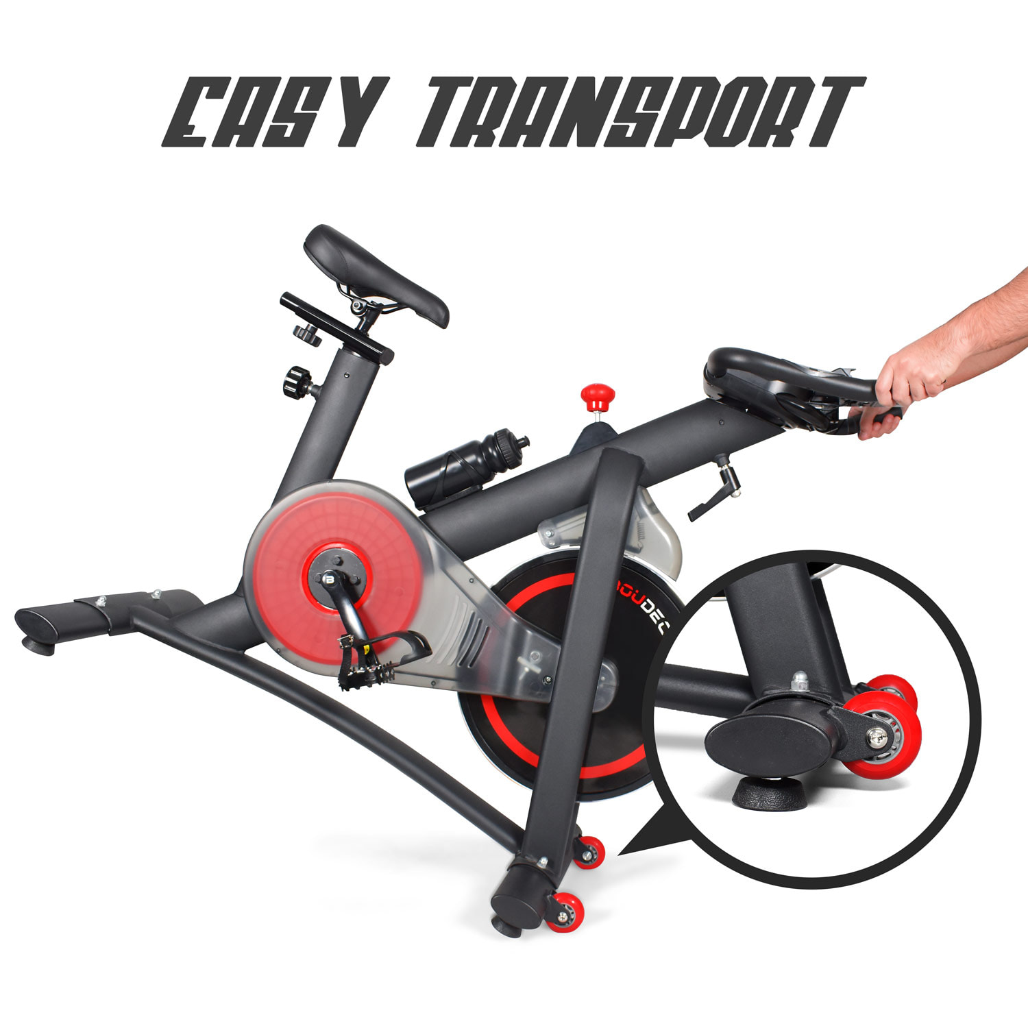 EDGE 1600 - Cyclette da corsa professionale con volano da 16 kg a resistenza magnetica, display LCD, software di monitoraggio