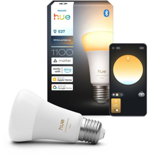 Ampoule LED connectée PHILIPS HUE E27 White Ambiance 75W
